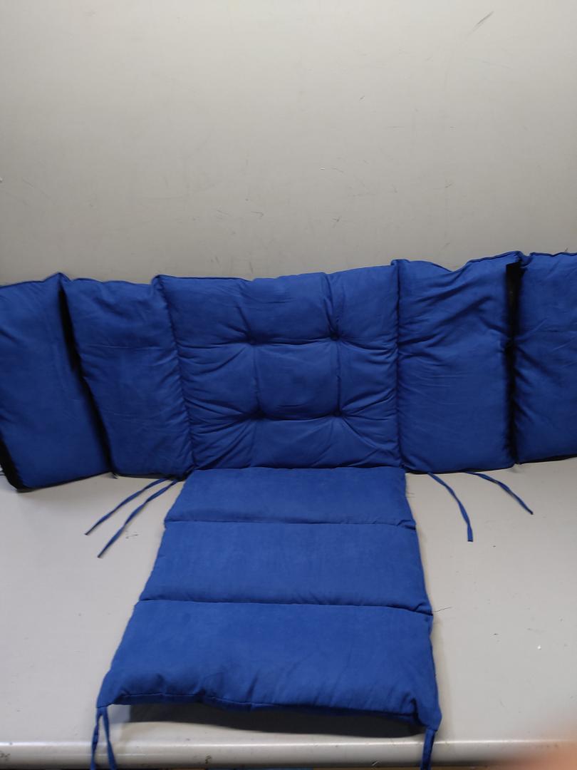 Blue Seat Cover Outdoor Tufted Seat