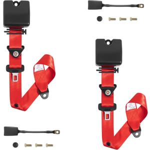 2 Pack 3 Pt Adjustable Retractable Straps Pads Universal Replacement Set for Go Kart, Golf Cart, UTV, VR, Pickup, Truck Modification Seatbelt Protective Covers Kit