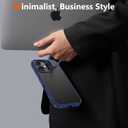 Magnetic for iPhone 16 Case Carbon Fiber Skin SensationCompatible with magsafeMetal Lens Kickstand Dropproof Sturdy Carbon Fiber PatternWireless Charging Case for iPhone 16 Blue