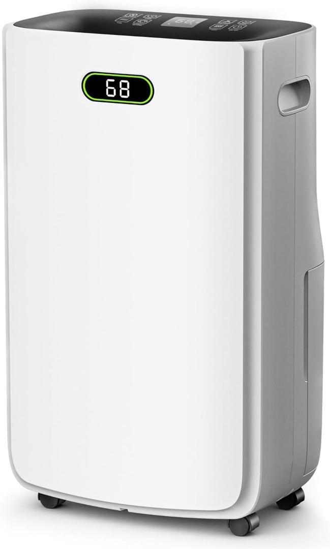 525D Sq.Ft Dehumidifier for Basement with Drain Hose, 80 Pint Dehumidifiers for Home with Large 6.5L Water Tank,24H Timer,Child Lock,Defrost,Silent,4 Modes Operation Auto Shut-off(80 Pints)