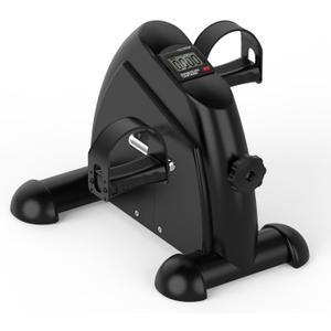 Under Desk Elliptical & Mini Exercise Bike  Seated Electric Leg Exerciser & Magnetic Pedal Machine for Seniors Arms & Legs Workout with Remote, LCD Display& Adjustable Resistance