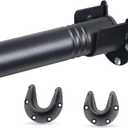 Closet Rod,17 to 38 Inch Closet Rods For Hanging Clothes,Heavy Duty Adjustable Closet Rod,Black Closet Poles For Hanging Clothes