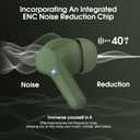 Wireless Earbuds, Bluetooth 5.4 Headphones HiFi Stereo, Bluetooth Earbuds with ENC Noise Cancelling Mic, IP7 Waterproof in Ear Earphones, 48H, LED Display Ear buds for Pad Phones Workout Sports, Green
