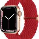 Braided Stretchy Nylon Bands Compatible with Apple Watch Band 38mm 40mm 41mm 42mm 44mm 45mm 46mm 49mm Women Men, Adjustable Sport Elastic Wristbands for iWatch Series 11 10 9 8 7 6 5 4 3 2 1 SE Ultra