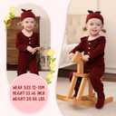 YOUNGER TREE Baby Girl Clothes Newborn Infant Ruffle Romper Long Sleeve Sweater Jumpsuit Hat Socks Toddler Fall Winter Outfit, 18-24 Months