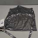 SOLY HUX Women's Halter Crop Tops Y2k Metallic Cowl Neck Open Back Concert Going Out Top Streetwear (Large)