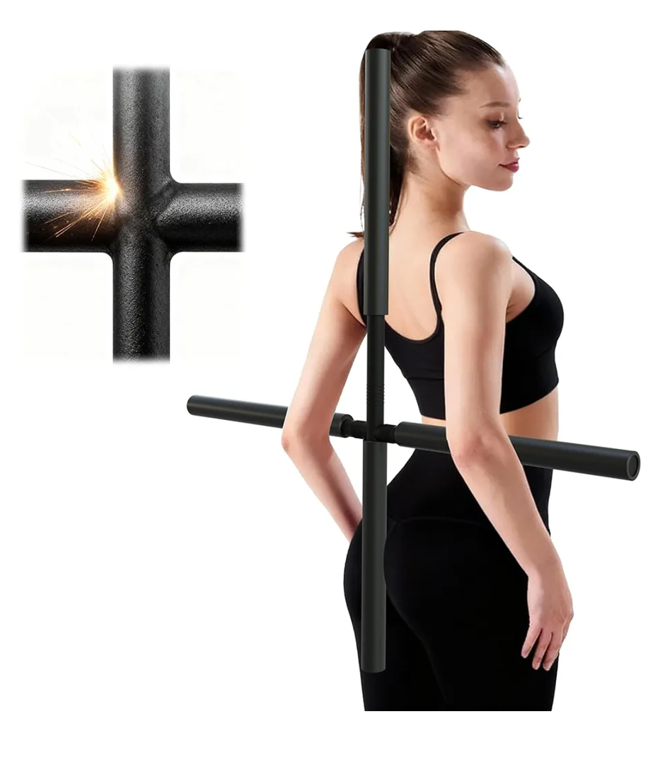 Back Straightener Posture Corrector for Women and Men - 32 Inch Heavy Duty Back Cracker with Anti-Slip and Cushioning Pads - Compatible Back Stretcher for Whole Family