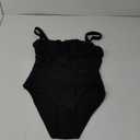 Buauty One Piece Swimsuit Women Ruched Swimming Suits Tummy Control Bathing Suit Slimming Swim Suits Black, Size: L