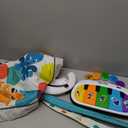 Fisher-Price Baby Playmat Glow and Grow Kick & Play Piano Gym, Blue Musical Learning Toy with Developmental Activities for Newborns 0+ Months