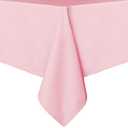 sancua Rectangle Tablecloth - 60 x 84 Inch - Stain and Wrinkle Resistant Washable Polyester Table Cloth, Decorative Fabric Table Cover for Dining Tables, Buffet Parties and Camping, Pink