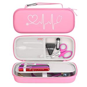 BOVKE Stethoscope Case for 3M Littmann Classic III Monitoring/Lightweight II S.E/Cardiology IV Diagnostic/MDF Acoustica Stethoscopes, Mesh Pocket for Doctor & Nurse Accessories, Pearl Pink