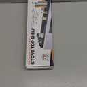 Silicone Magnetic Stove Shelf For Back Of Stove - Over The Stove Shelf, Magnetic Stove Top Shelf, Over The Stove Spice Rack, Oven Shelf For Top Of Stove, Heat Resistant, Includes 6 Extra Plates, White