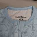 SwaddleMe by Ingenuity Compression Baby Swaddle Pod, Two-Way Zipper for Easy Diaper Changes, Improves Sleep & Calms Startle Reflex, 0-2 Months, 1.0 TOG, 2-Pack - Dino Jam