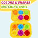 WEEJOYGAM Easter Eggs Toys for Toddlers 1-3, Color Sorting Shape Sorter Matching Game Montessori Sensory Educational Learning Toys for 1 2 3 Year Old Girl Boy Kids Birthday Gift Easter Basket Stuffers