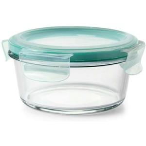 OXO Good Grips 2 Cup Smart Seal Glass Round Food Storage Container, Clear, 1 Count (Pack of 1)
