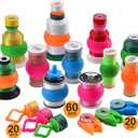 New brothread 100pcs Mix NOTIONS (60 Thread Spool Savers + 20 Bobbin Holders + 20 Bobbin Clamps) - Prevent Thread Tails from Unwinding - for Sewing and Embroidery Machine Thread Spools