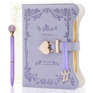 hi! SCI Diary with Lock and Keys for Girls & Women, 360 Pages Journal with Lock for Girls Gift Ideas, Girls Locking Diary with Pen, Cute Journals Set for Teen Girls Ages 8-12, Ideal Gifts for 8 9 10 11 12 13 14 Year Old Girl (Lavender Purple)