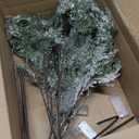 6 Pack Snowy Artificial Cedar Picks Stems Frosted Faux Cedar Spray Christmas Cedar Greenery Branches for Holiday Season Floral Arrangement Centerpiece Winter Wedding Decorations 20" Tall