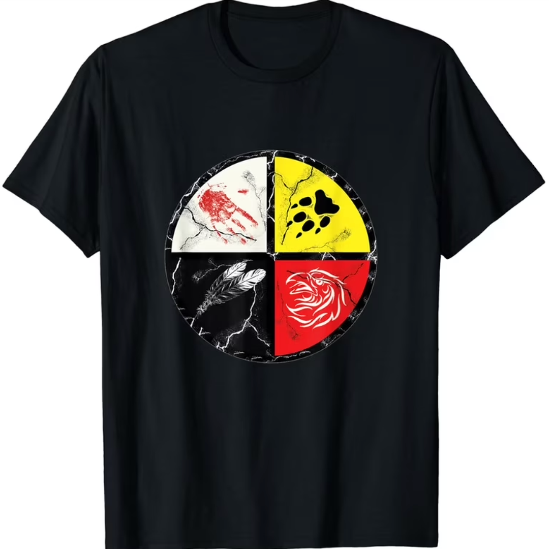 Native American Medicine Wheel TShirt. 2XL Size