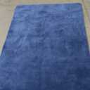 Amearea Modern Area Rugs for Bedroom Living Room, 4x6 Feet Blue Thickened Memory Foam Rug, Fluffy Indoor Washable Rugs Non Slip Minimalist Carpet for Kids Boys Girls Dorm Nursery Room Decor