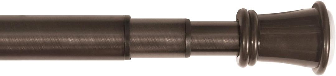 Zenna Home Adjustable Curtain Tension Rod, No Drill Expandable Tension Window Rod, Easy Installation, Rental Friendly, 51 - 120 Inches, Oil Rubbed Bronze