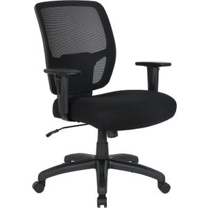Amazon Basics Big and Tall Mesh Office Chair with Adjustable Arms and Lumbar Support, 400lbs Capacity, Black