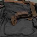 Litvyak Duffle Bag for Travel, 50L Canvas Travel Duffel Bags Overnight Weekend Gym Carry On Luggage Bag for Men & Women(Black+Toiletry Bag)