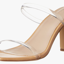 The Drop Women's Avery Square Toe Two Strap High Heeled Sandal Size9
