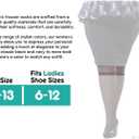 Winterlace Womens Queen Size Trouser Socks, 6 Pairs Knee High Dress Socks Stretchy Silky Soft (Black)