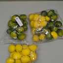 Winlyn 28 Pcs Fake Lemon Artificial Fruits Vivid Green and Yellow Lemon Mixed Set Lifelike Simulation Fruit for Home House Kitchen Party Decoration