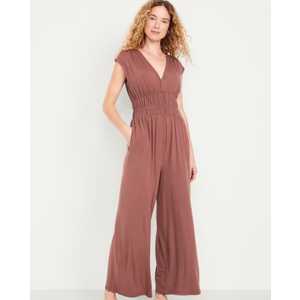 Waist-Defined Wide-Leg Jumpsuit Small