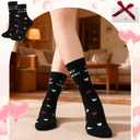 2 Pairs Couple Socks Romantic Gifts Funny Socks with I Love My Boyfriend/Girlfriend for Christmas Anniversary Valentine's Day Gifts