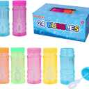 Bubbles 24 Pack Party Favor for Kids Bulk Bubble Solution Blowing Wand 2 Dozen Party Supplies Outdoor Toys Wedding Party Christmas Celebration Birthday Fun Gift