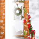 70 Inch Christmas Stocking Holder with 6 Hooks, Xmas Stocking Hangers for Wall, Vertical Wooden Stockings Hung Christmas Stand for Christmas Fireplace Mantel Xmas Decorations (Classic)