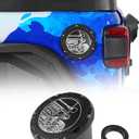 Hooke Road JL Aluminum Fuel Filler Door Gas Cap Tank Cover for 2018-2026 Jeep Wrangler JL JLU 2/4 Doors (Half Face Style)