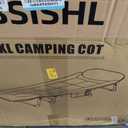 Camping Cot with Mattress, No Assembly Required Heavy Duty Folding Camping Cot for Adults, 550 Lbs Capacity Adjustable Portable Sleeping Bed for Indoor, Outdoor & Patio Use (L''70)
