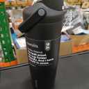 Owala FreeSip Sway Insulated Stainless Steel Water Bottle with Two-Way Spout, Built-In Straw and Bucket Handle, Made for Travel, School, and Sports, 30oz, BPA Free, Leak Proof, Very, Very Dark