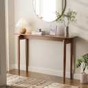 Wood Console Table White Entryway Table, Thin Console Table, Sofa Tables for Living Room (39.4'') 
