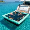 Inflatable Yacht Modular Pool Floating Dock Swim Platform with Safety Net