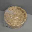 Fasmov 8 Pack Bamboo Paper Plate Holder, 10 inches Wicker Paper Plate Holder Bamboo Basket Plate, Hand Weave Brown Wicker Paper Plate Baskets for Home Picnic Daily Dinning Party Supplies