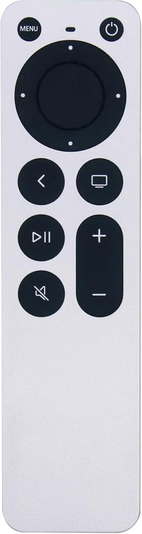 New Replacement Universal Remote Control for Apple TV 4K Remote Apple 4K/ Gen 1 2 3 4/ HD A2169 A1842 A1625 A1427 A1469 A1378 A1218 with TV Control Function New Replacement Universal Remote Control for Apple TV 4K Remote Apple 4K/ Gen 1 2 3 4/ HD A2169 A1842 A1625 A1427 A1469 A1378 A1218 with TV Control Function
