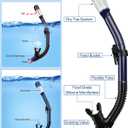 Ubekezele Snorkeling Gear for Adults Men Women,4 in 1 Snorkel Set with Panoramic View Diving Mask Anti-Fog Anti-Leak,Dry Top Snorkel,Fins and Travel Bag for Swimming,Snorkeling and Travel Diving ML/XL
