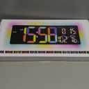 Large Digital Wall Mount Clock 17.3", 15 Color Modes Jumbo Numbers, 8 Color Modes Atmosphere Lights, Led Large Display Auto-Dimming/DST, for Classroom Living Room Garage Gym, Gift for Senior Mom Dad