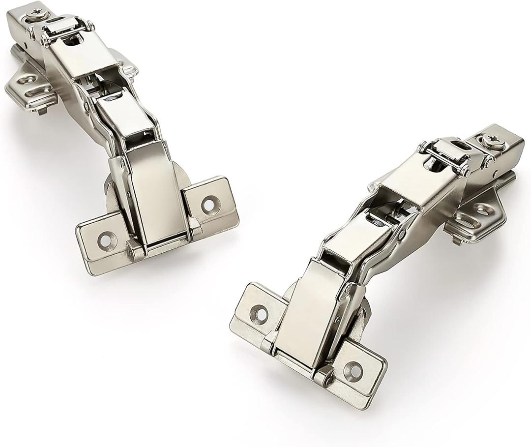 Ravinte 1 Pair 2 Pack Kitchen Cabinet Hinges, 165 Degree Kitchen Door Hinges Compatible with Lazy Susan Corner CupboardFull Overlay Face Frame Concealed Corner Cabinet Hardware