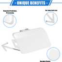 Front Bumper Tow Hook Cover Compatible for Subaru Forester 2009-2013, Durable Plastic White Front Right