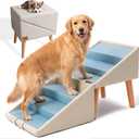 22.05" H Dog Stairs for High Bed, 6-Step Non-Slip Dog Steps for Large Dogs