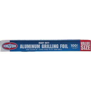 Kingsford Extra Wide Aluminum Foil Roll, Durable, Heavy Duty Grilling Foil for BBQ, Baking, Roasting, Food Storage, Grill Grate Coverage, and Larger Cuts, 18 Inch x 100 Sq Ft, 100 Square Feet