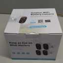 GMK Security Cameras Wireless Outdoor 4 Pack, 2K Battery Powered Cameras for Home Security, Color Night Vision, Motion Detection, 2-Way Talk, IP65 Waterproof, Remote Access, Cloud/SD Storage (White)