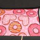 Pink Donuts Heavy Duty Rubber Floor Mats Set 4 PCS Car SUV Truck & Van-All Weather Protection Rugs