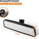 GoaMotors Black Rear View Interior Mirror Compatible with VW Golf MK4/MK5/MK6 Jetta Passat B5 Bora Rearview Mirror, Replace 18D 857 511, 3C0857511, 3B0857511H, 3B0857511G, for Jetta Rear View